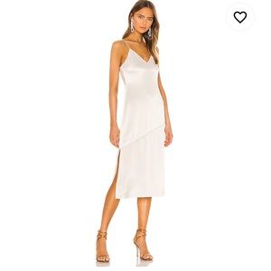 Alice + Olivia Kayla Seamed Slip Dress in Ivory